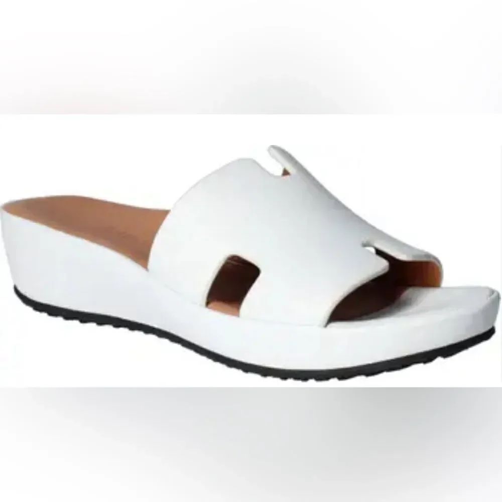 L'Amour Des Pieds Catiana Slide Sandal white 10M